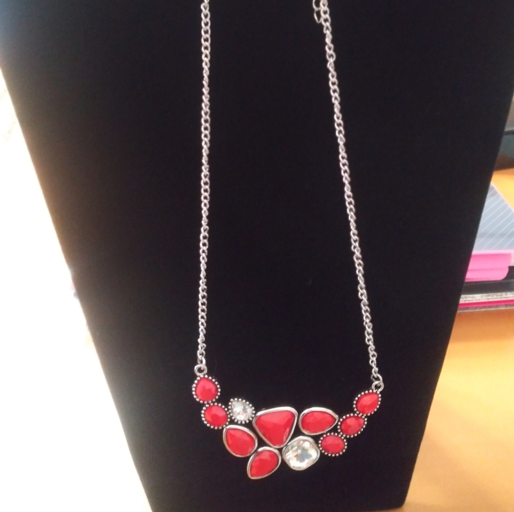 Red jeweled necklace
